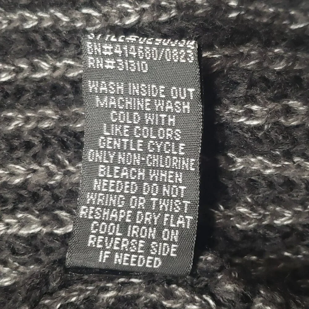 Fortune + Ivy Open Cardigan Sweater Women's Size Medium Black Grey Coatigan NWOT - Picture 10 of 16